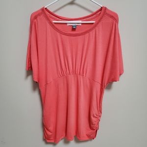 Old Navy | Coral Pink Sinched Dolman Top L